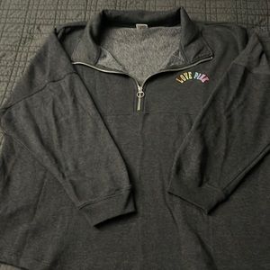 3/4 zip PINK sweatshirt